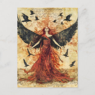 Morrigan Keltische godin van strijd lot Briefkaart