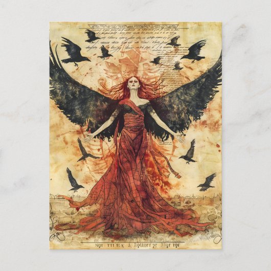 Morrigan Keltische godin van strijd lot Briefkaart (Voorkant)