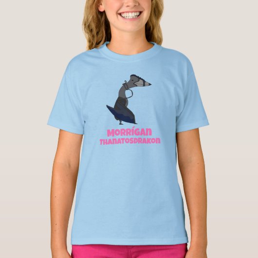 Morrigan the Thanatosdrakon Dinosaur T-Shirt (Voorkant)