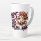 Morrige Hooglandkoe Latte Mok (Rechterhoek)