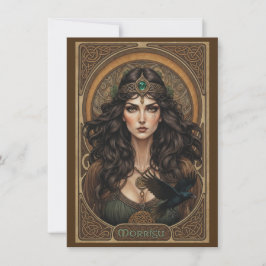 Morrígu Keltische Godin Kunst Platte Bedankkaart