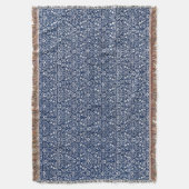 Morris 1882 Blauwe Achtergrond Bloempatroon Deken (Voorkant Verticaal)