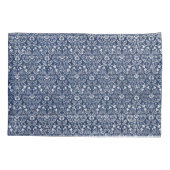 Morris  1882 Blauwe Achtergrond Bloempatroon Kussensloop (Achterkant)