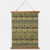 Morris 1890 Tulp & Roos Pattern Golden Hangend Wandkleed (Voorkant)