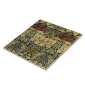 Morris  1890 Tulp & Roos Pattern Golden Tegeltje (Zijkant)