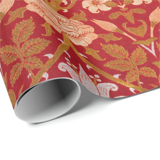 Morris - 1893 Roos & Lily Flower Pattern Cadeaupapier (Rol Hoek)