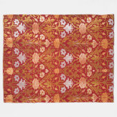 Morris - 1893 Roos & Lily Flower Pattern Fleece Deken (Voorkant (Horizontaal))