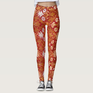 Morris - 1893 Roos & Lily Flower Pattern Leggings