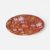 Morris -  1893 Roos & Lily Flower Pattern Papieren Bordje (Gekanteld)