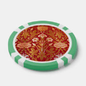 Morris - 1893 Roos & Lily Flower Pattern Poker Chips (Enkel)