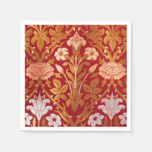 Morris -  1893 Roos & Lily Flower Pattern Servet