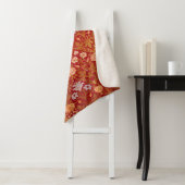 Morris - 1893 Roos & Lily Flower Pattern Sherpa Deken (In situ)