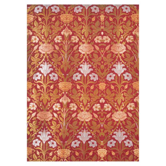 Morris -  1893 Roos & Lily Flower Pattern Tafelkleed (Voorkant)