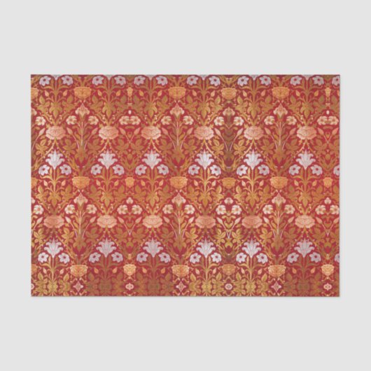 Morris -  1893 Roos & Lily Flower Pattern Tissuepapier (Voorkant)