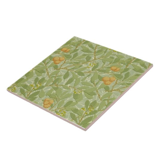 Morris 1913 Arbutus Design Arts & Crafts Tile Tegeltje (Zijkant)