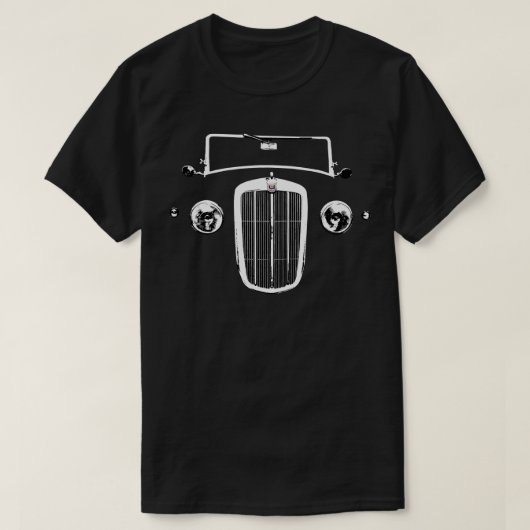 Morris 8 jaren 30 klassiek minimalistisch wit t-shirt (Design voorkant)