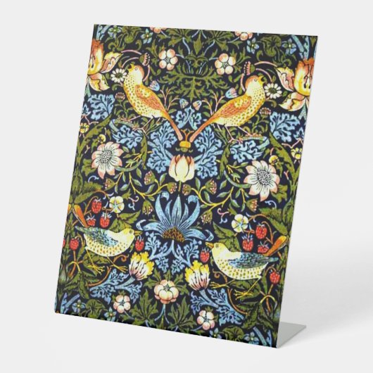 Morris - Aardbeien Dievegge Reclamebord Met Voetstuk (Voorkant)