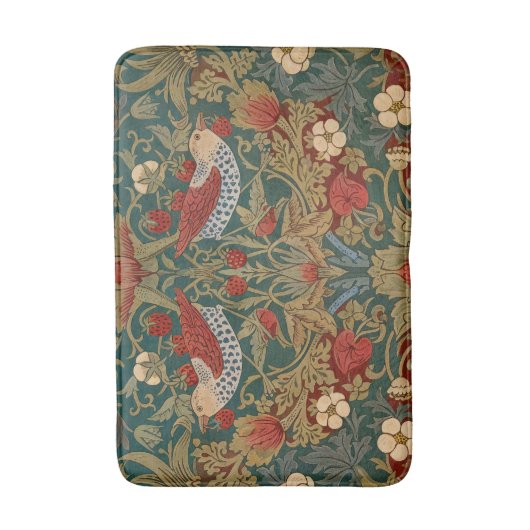 Morris - Aardbeiendief #2 Bloempatroon Badmat (Voorkant Verticaal)