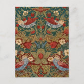 Morris - Aardbeiendief #2 Bloempatroon Briefkaart (Voorkant)