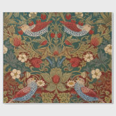 Morris - Aardbeiendief #2 Bloempatroon Cadeaupapier (Vlak)