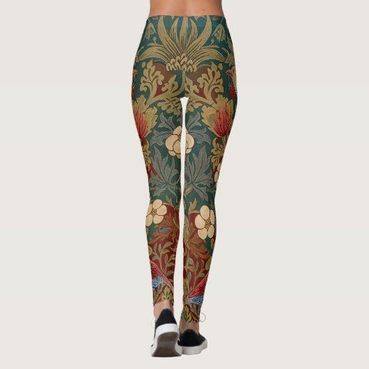 Morris - Aardbeiendief #2 Bloempatroon Leggings (Achterkant)