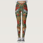 Morris - Aardbeiendief #2 Bloempatroon Leggings (Voorkant)
