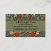 Morris - Aardbeiendief #2 Bloempatroon Visitekaartje (Achterkant)