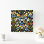 Morris - Aardbeiendief, beroemd design Vierkante Klok (Huis)