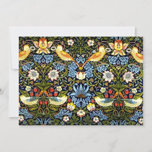 Morris - Aardbeiendief, beroemd patroon Feestdagenkaart (Voorkant)