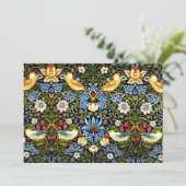 Morris - Aardbeiendief, beroemd patroon Feestdagenkaart (Staand voorkant)