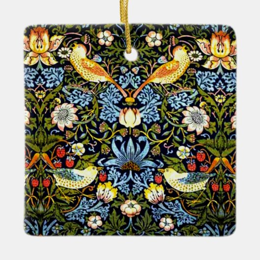 Morris - Aardbeiendief, beroemd patroon, Keramisch Ornament (Voorkant)