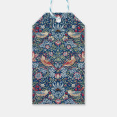 Morris -  Aardbeiendief Bloemenpatroon Cadeaulabel (Voorkant)