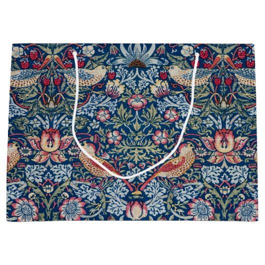 Morris - Aardbeiendief Bloemenpatroon Groot Cadeauzakje (Voorkant)