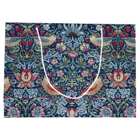 Morris -  Aardbeiendief Bloemenpatroon Groot Cadeauzakje (Achterkant)