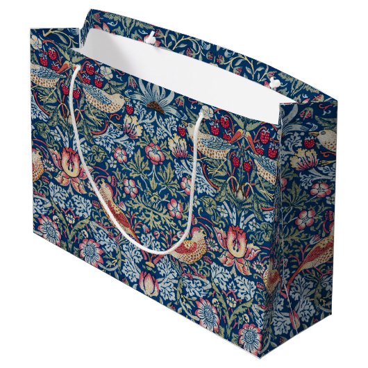 Morris -  Aardbeiendief Bloemenpatroon Groot Cadeauzakje (Achterkant Gekanteld)