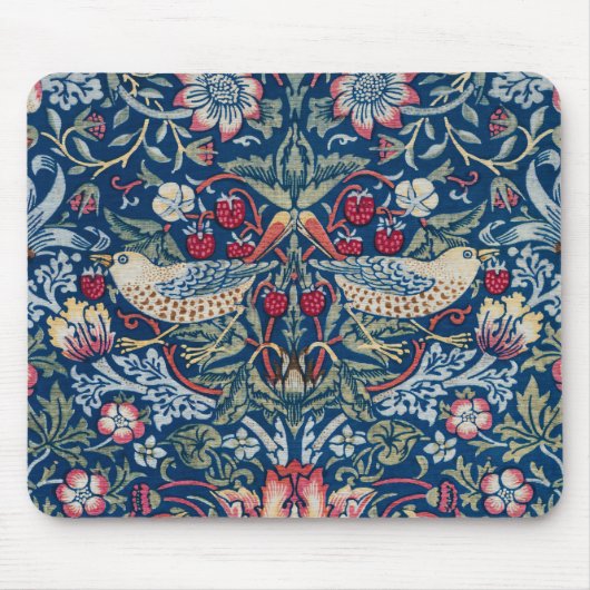 Morris -  Aardbeiendief Bloemenpatroon Muismat (Voorkant)