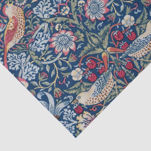 Morris -  Aardbeiendief Bloemenpatroon Tissuepapier (Detail)