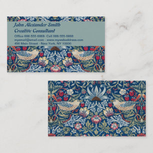 Morris -  Aardbeiendief Bloemenpatroon Visitekaartje