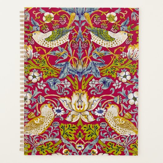Morris Aardbeiendief Frambozenrood Limoen Bloemmot Planner (Voorkant)