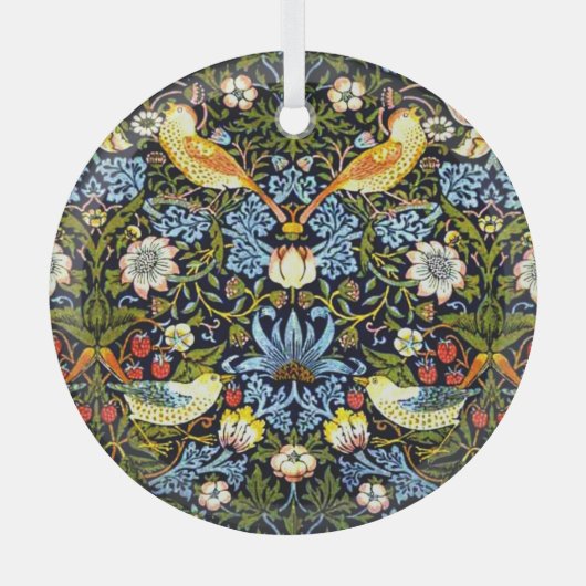 Morris - Aardbeiendief Glas Ornament (Voorkant)