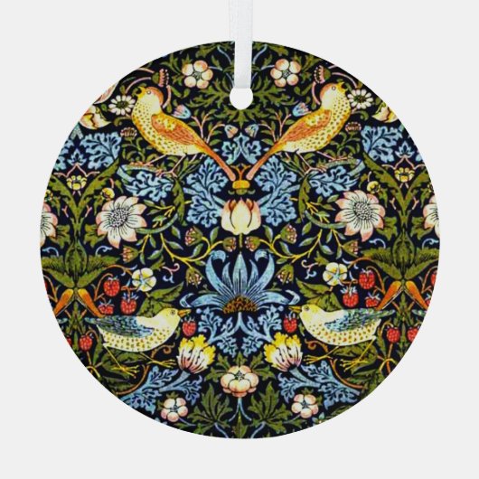 Morris - Aardbeiendief Glas Ornament (Achterkant)