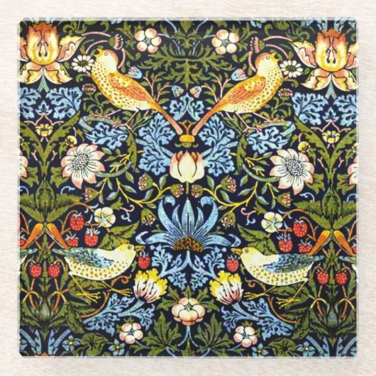 Morris - Aardbeiendief Glazen Onderzetter (Voorkant)