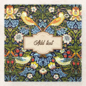 Morris - Aardbeiendief SJABLOON Glazen Onderzetter (Voorkant)