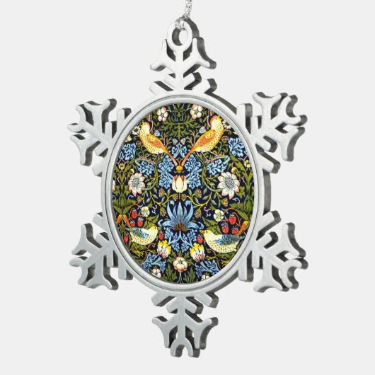 Morris - Aardbeiendief Tin Sneeuwvlok Ornament (Rechts)