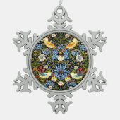 Morris - Aardbeiendief Tin Sneeuwvlok Ornament (Voorkant)