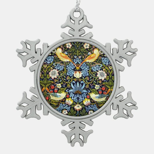 Morris - Aardbeiendief Tin Sneeuwvlok Ornament (Voorkant)