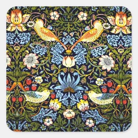 Morris - Aardbeiendief Vierkante Sticker (Voorkant)