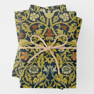 Morris Acanthus Bladeren Slingerende Steel Bloemen Inpakpapier Vel