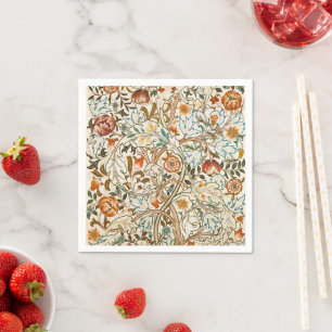 Morris Acanthus Floral Crewel Borduurpatroon Servet