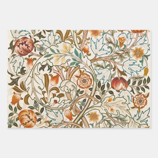  Morris Acanthus Floral Crewel Embroidery Pattern Inpakpapier Vel (Voorkant 2)